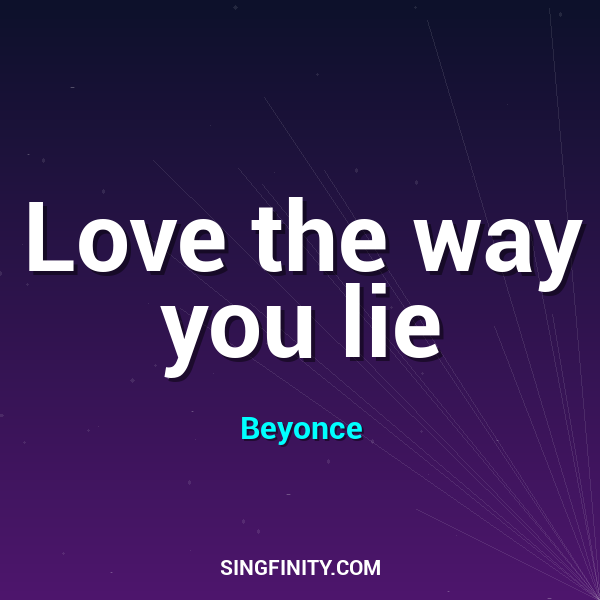 Artwork for Love the way you lie