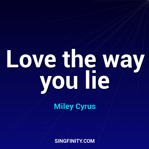 Artwork for Love the way you lie