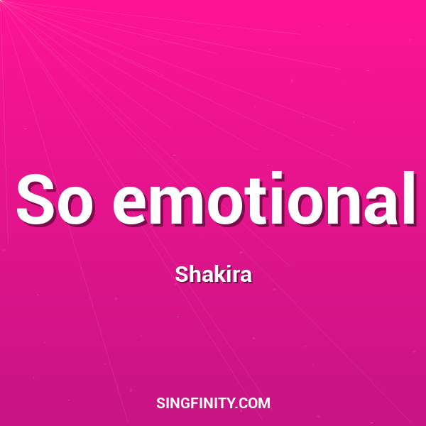 So emotional
