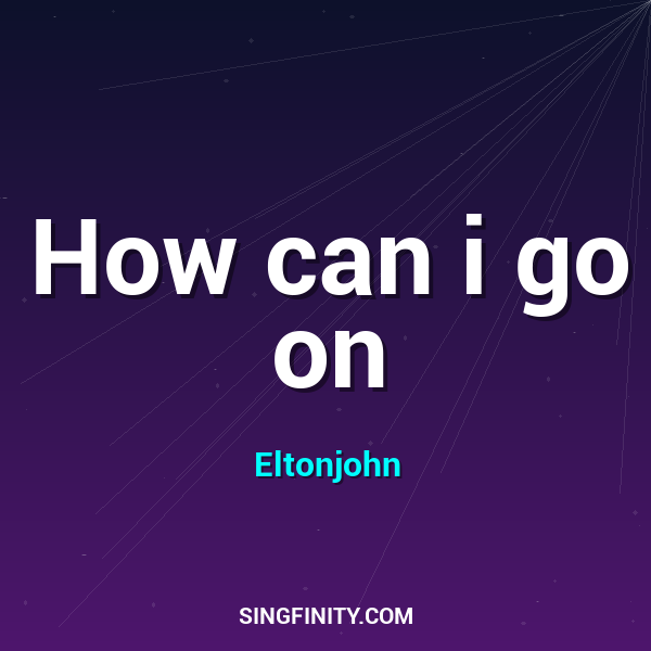 Artwork for How can i go on