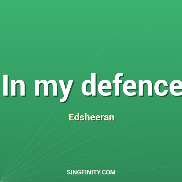 Artwork for In my defence