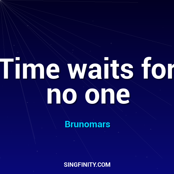 Artwork for Time waits for no one