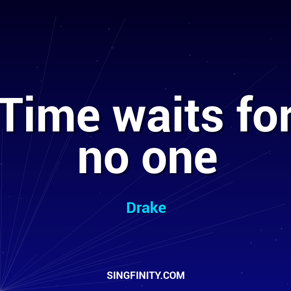 Artwork for Time waits for no one