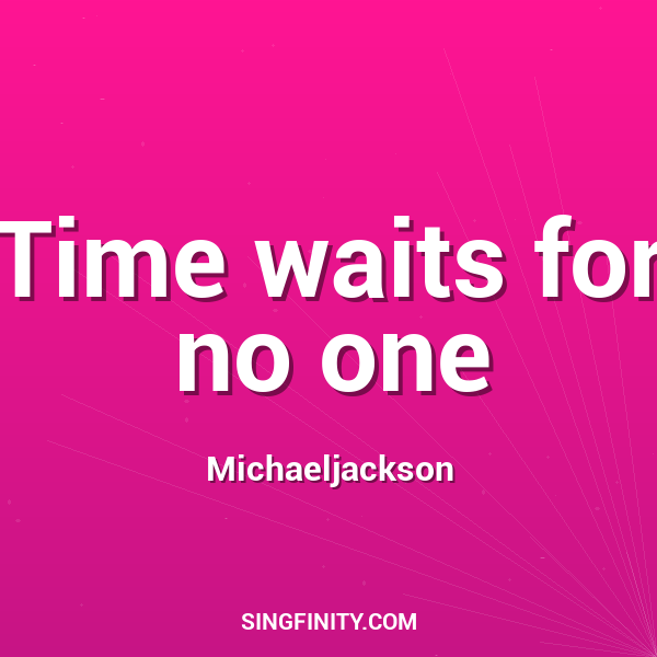 Artwork for Time waits for no one