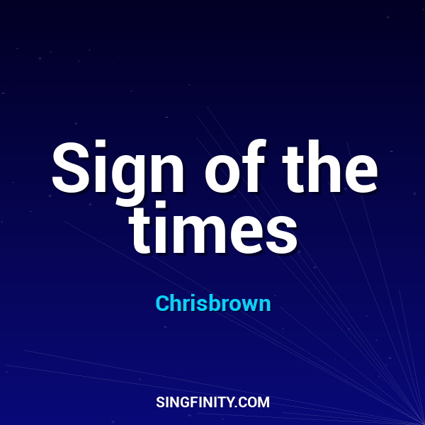 Artwork for Sign of the times