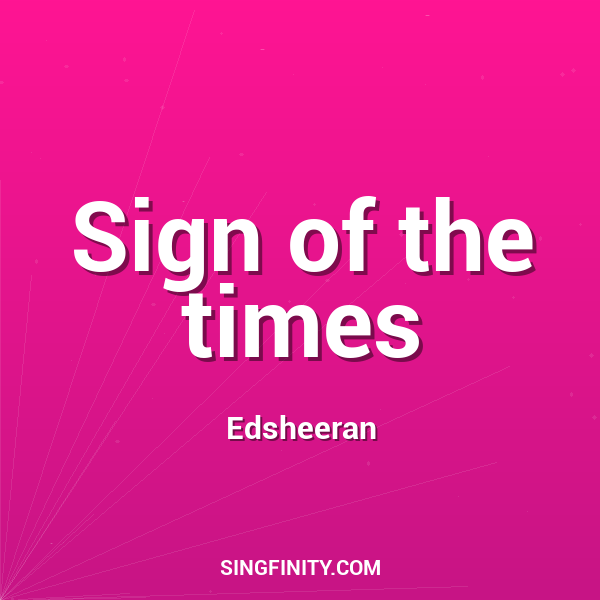 Artwork for Sign of the times