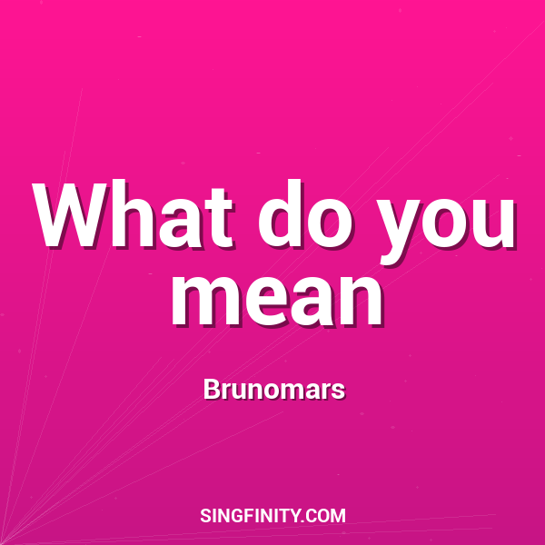 Artwork for What do you mean