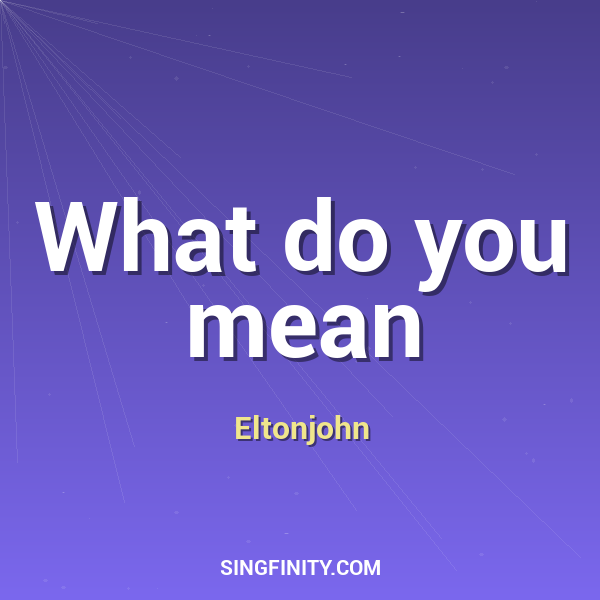 Artwork for What do you mean