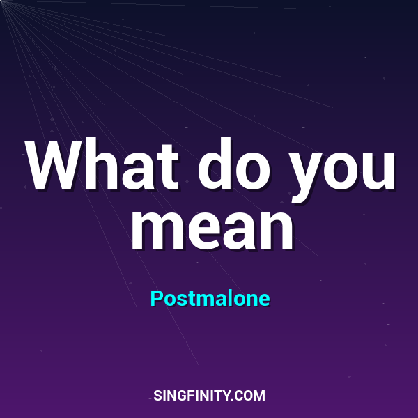 Artwork for What do you mean