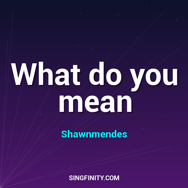 Artwork for What do you mean