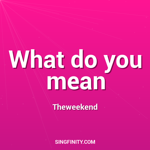 Artwork for What do you mean