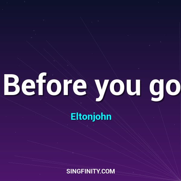 Artwork for Before you go