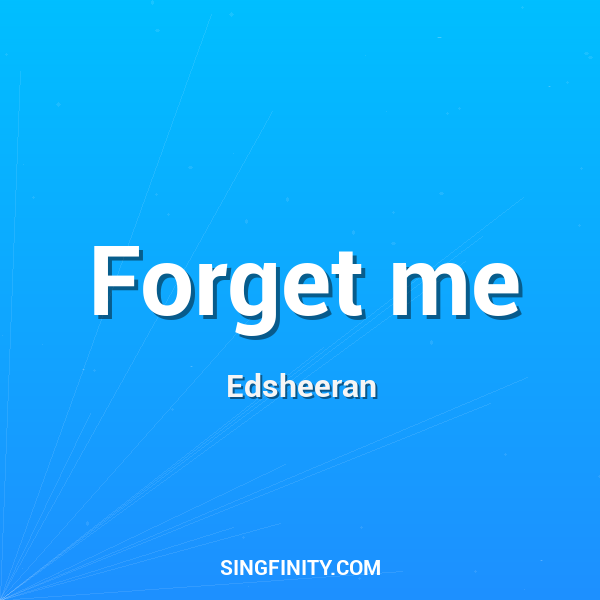 Artwork for Forget me