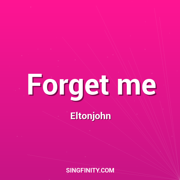 Artwork for Forget me