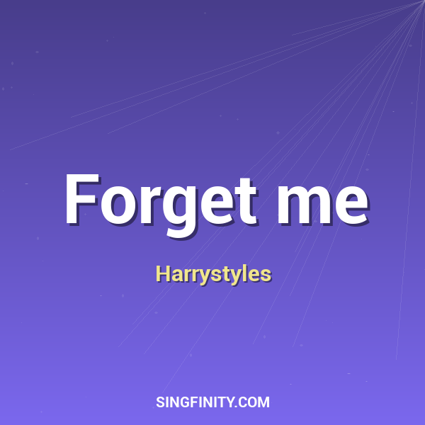 Artwork for Forget me