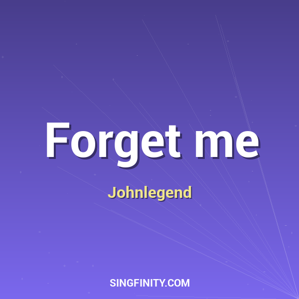 Artwork for Forget me