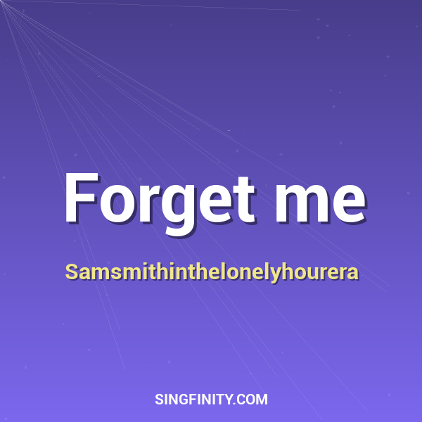 Artwork for Forget me