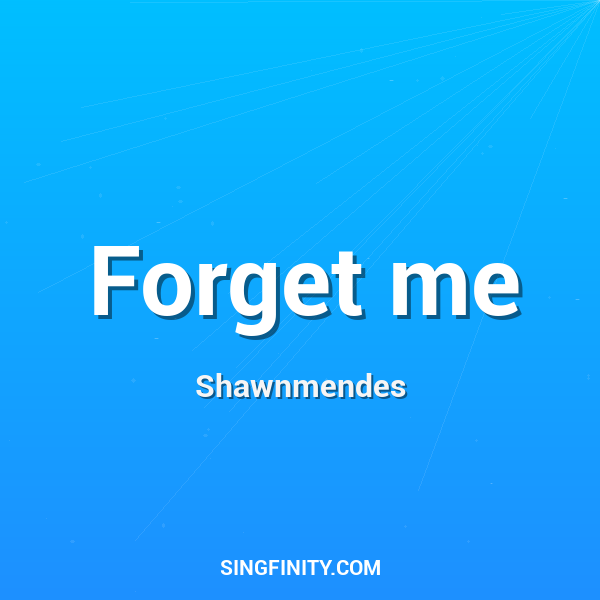 Artwork for Forget me