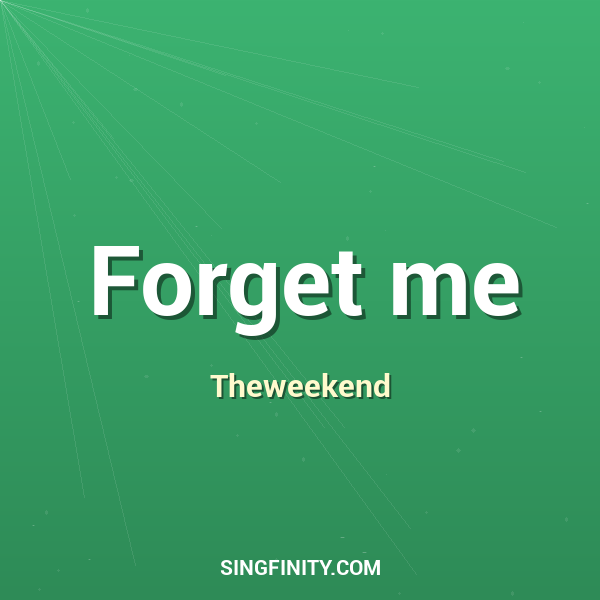 Artwork for Forget me