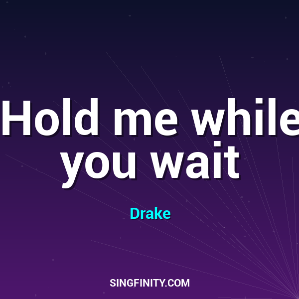 Artwork for Hold me while you wait