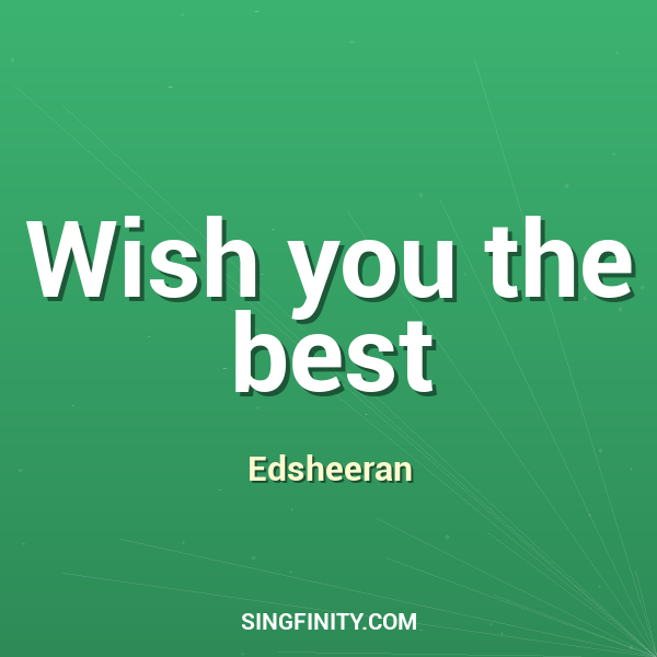 Artwork for Wish you the best