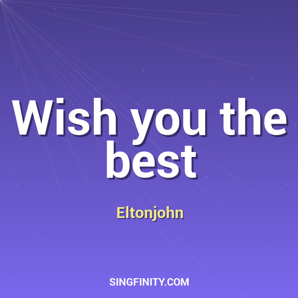 Artwork for Wish you the best