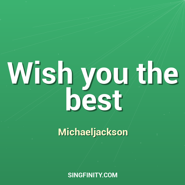 Artwork for Wish you the best
