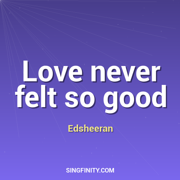 Love never felt so good