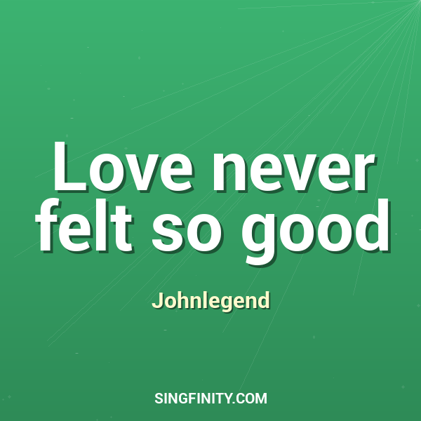 Love never felt so good