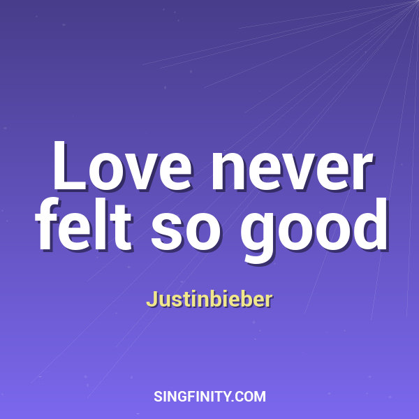 Love never felt so good