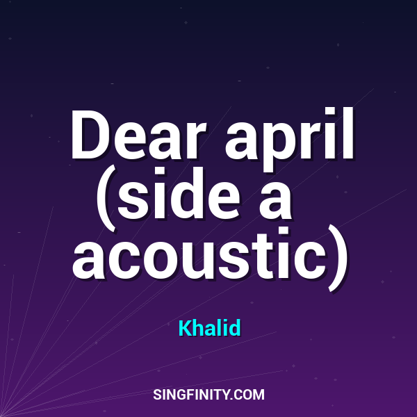Artwork for Dear april (side a   acoustic)