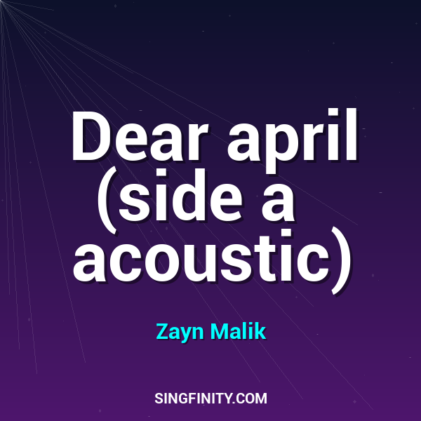Artwork for Dear april (side a   acoustic)
