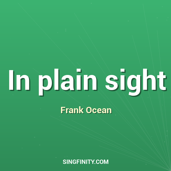 Artwork for In plain sight