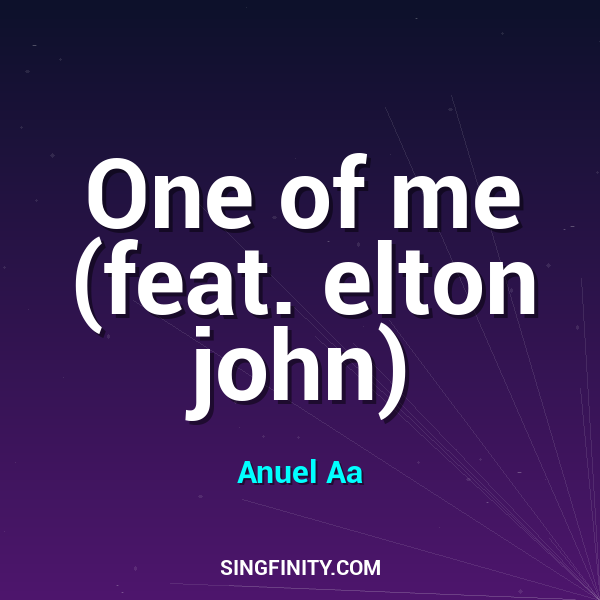 Artwork for One of me (feat. elton john)