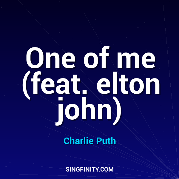 One of me (feat. elton john)