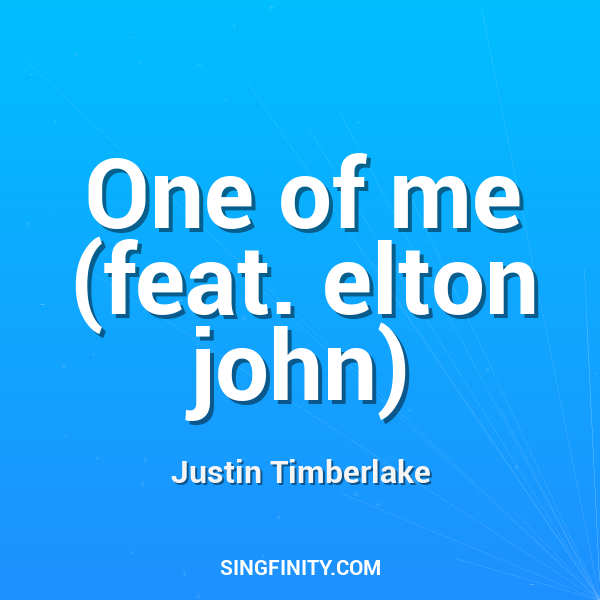 Artwork for One of me (feat. elton john)