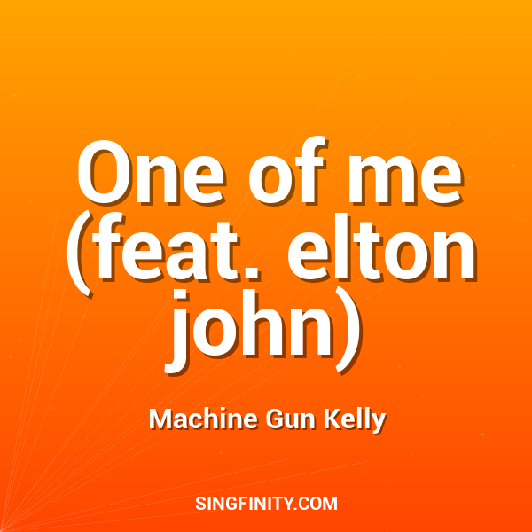 Artwork for One of me (feat. elton john)