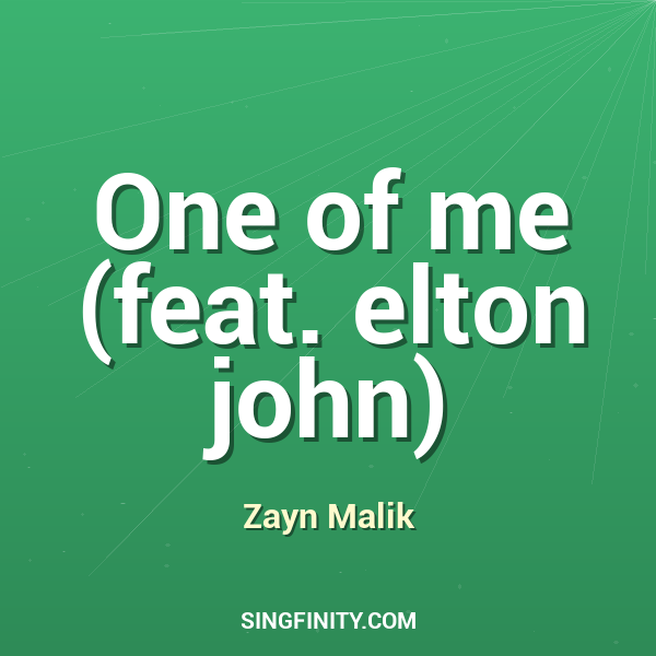 One of me (feat. elton john)