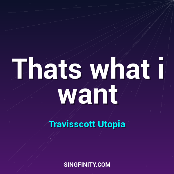 Artwork for Thats what i want