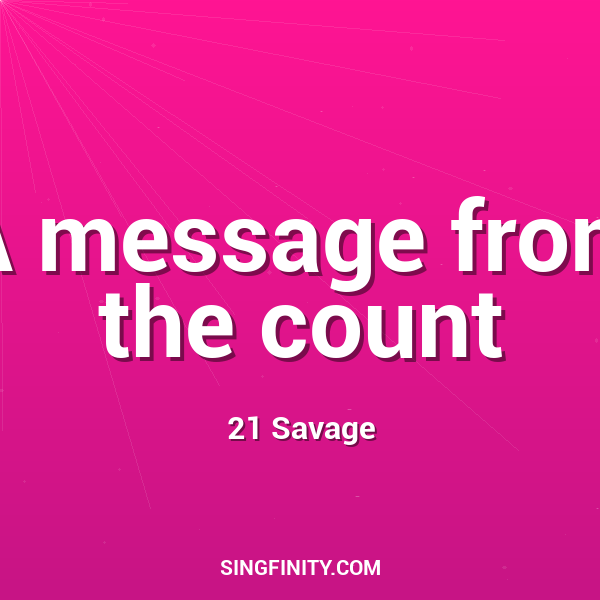 Artwork for A message from the count