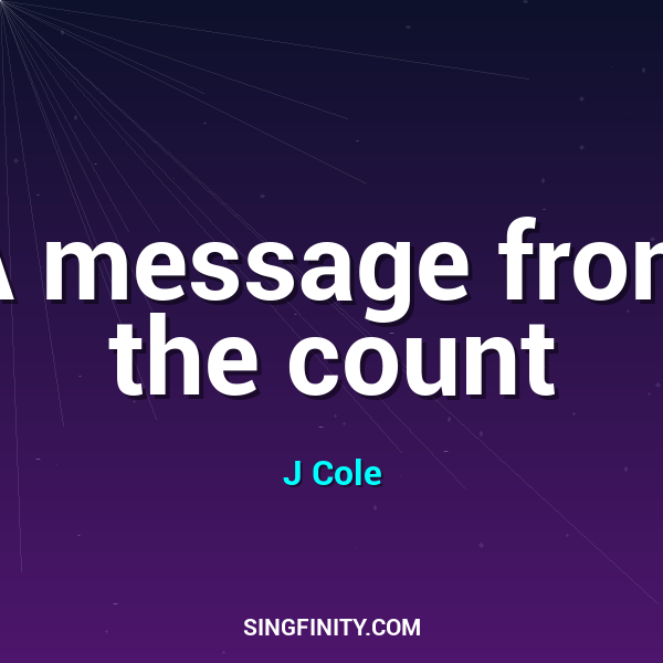 Artwork for A message from the count