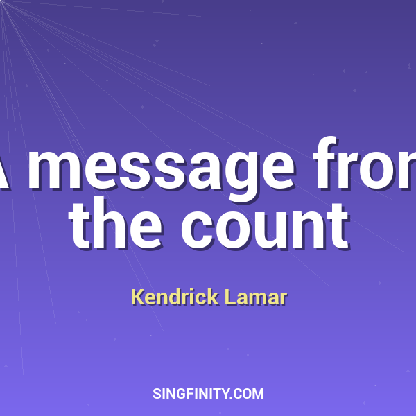 Artwork for A message from the count