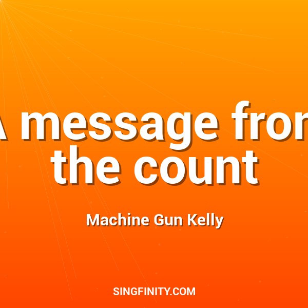 A message from the count