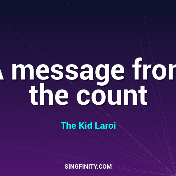 Artwork for A message from the count