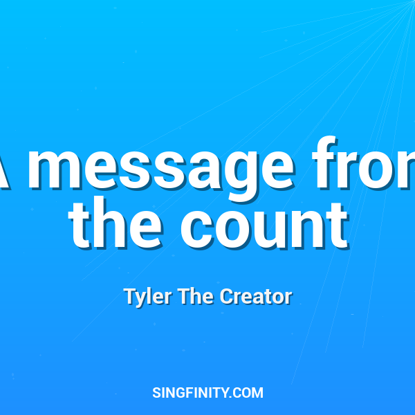 Artwork for A message from the count