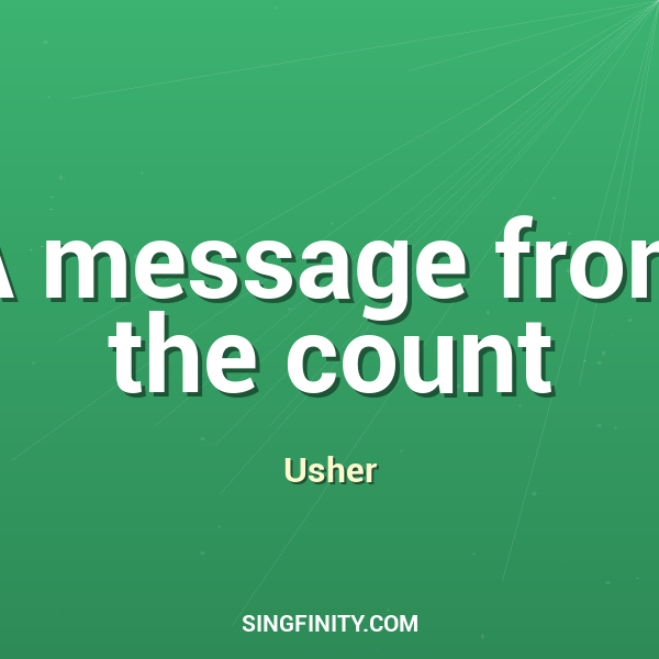 A message from the count