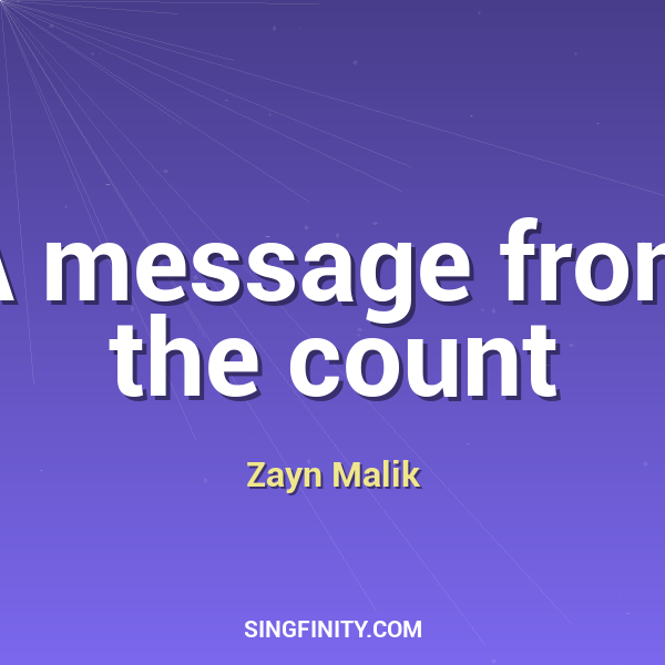 Artwork for A message from the count