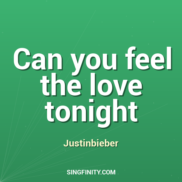Can You Feel The Love Tonight