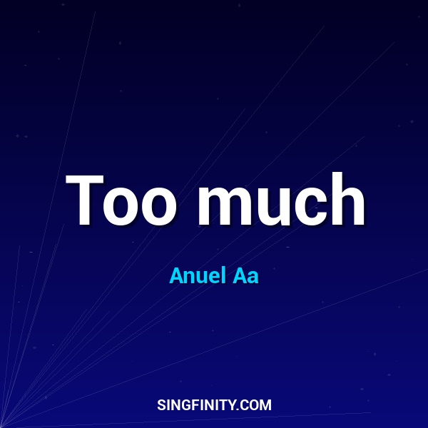 Artwork for Too much