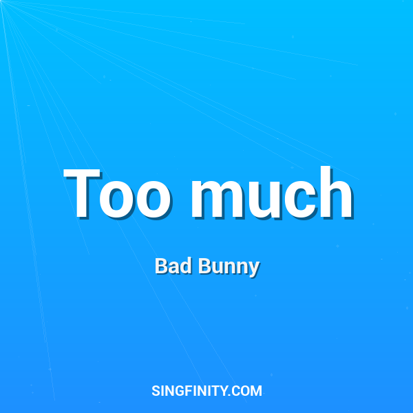 Artwork for Too much